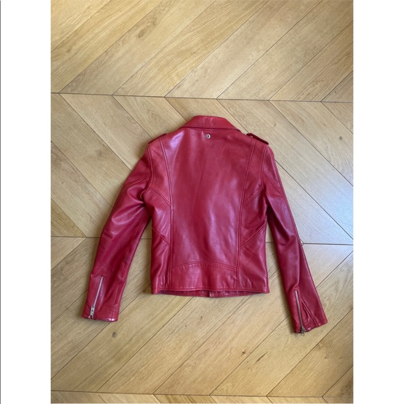 Red Schott Perfecto Leather Jacket Size Medium - Picture 3 of 6